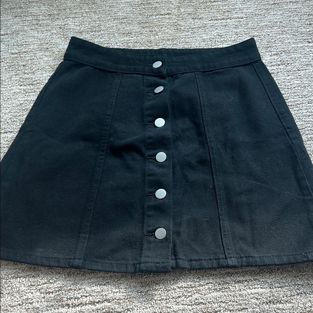 SHEIN Black A-Line Mini Skirt Casual